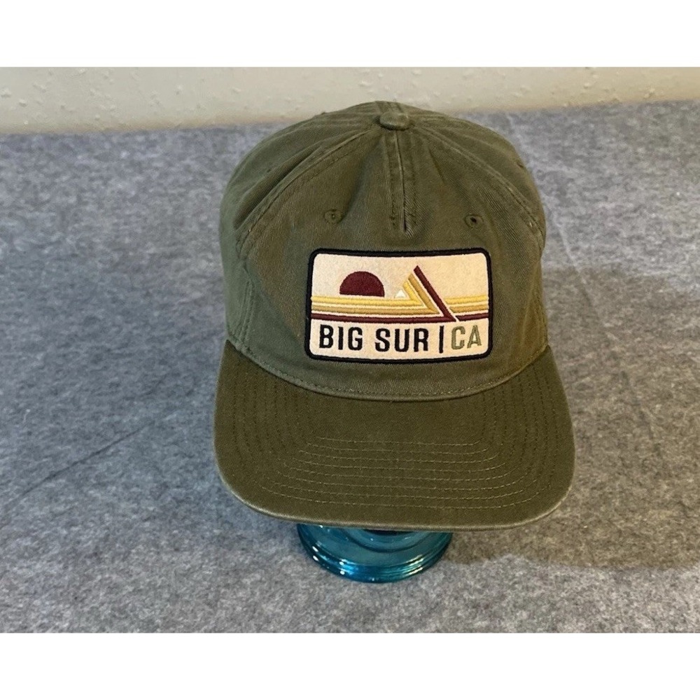 "Big Sur California Hat Olive Green Retro Patch Adjustable Cap Souvenir Outdoors